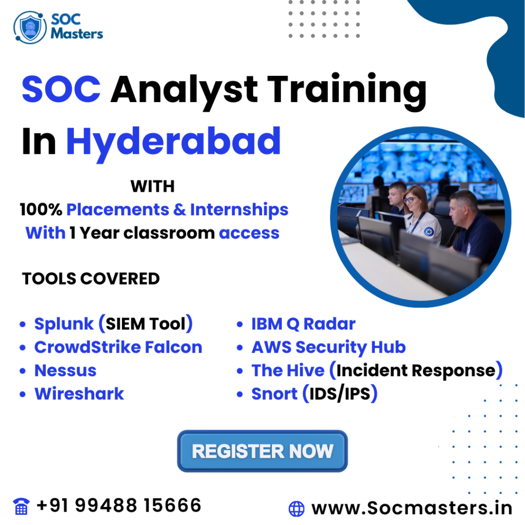 SOC Analyst Training in Hyderabad(SIEM Tools