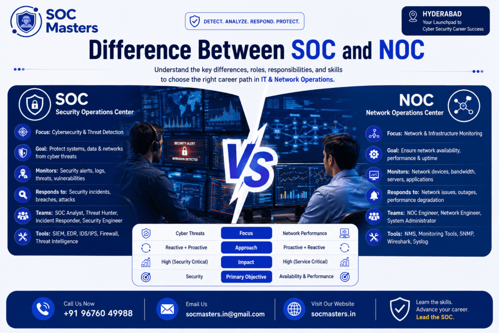 Difference Between SOC and NOC